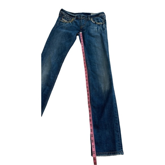 Diesel LOWKY Jeans Blue Denim Sequin | Size  24 X 32 - Picture 12 of 15